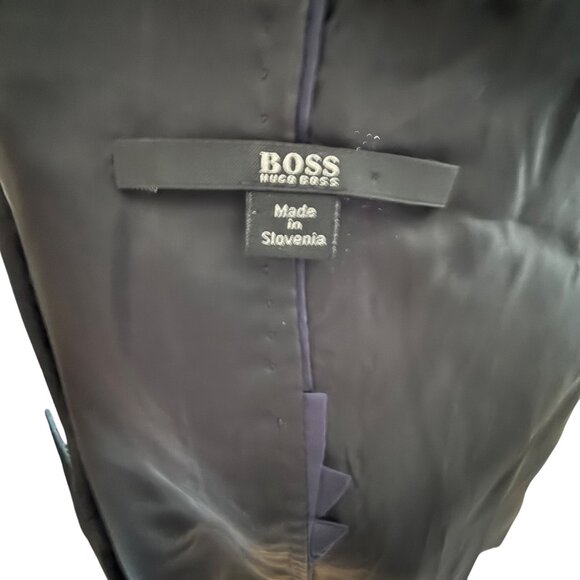 Hugo Boss Womens Black Blazer With Jacquard Patterning Button Closure - Picture 6 of 6
